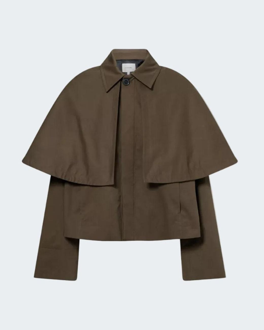 FRAME Brown Paddock Cape Jacket