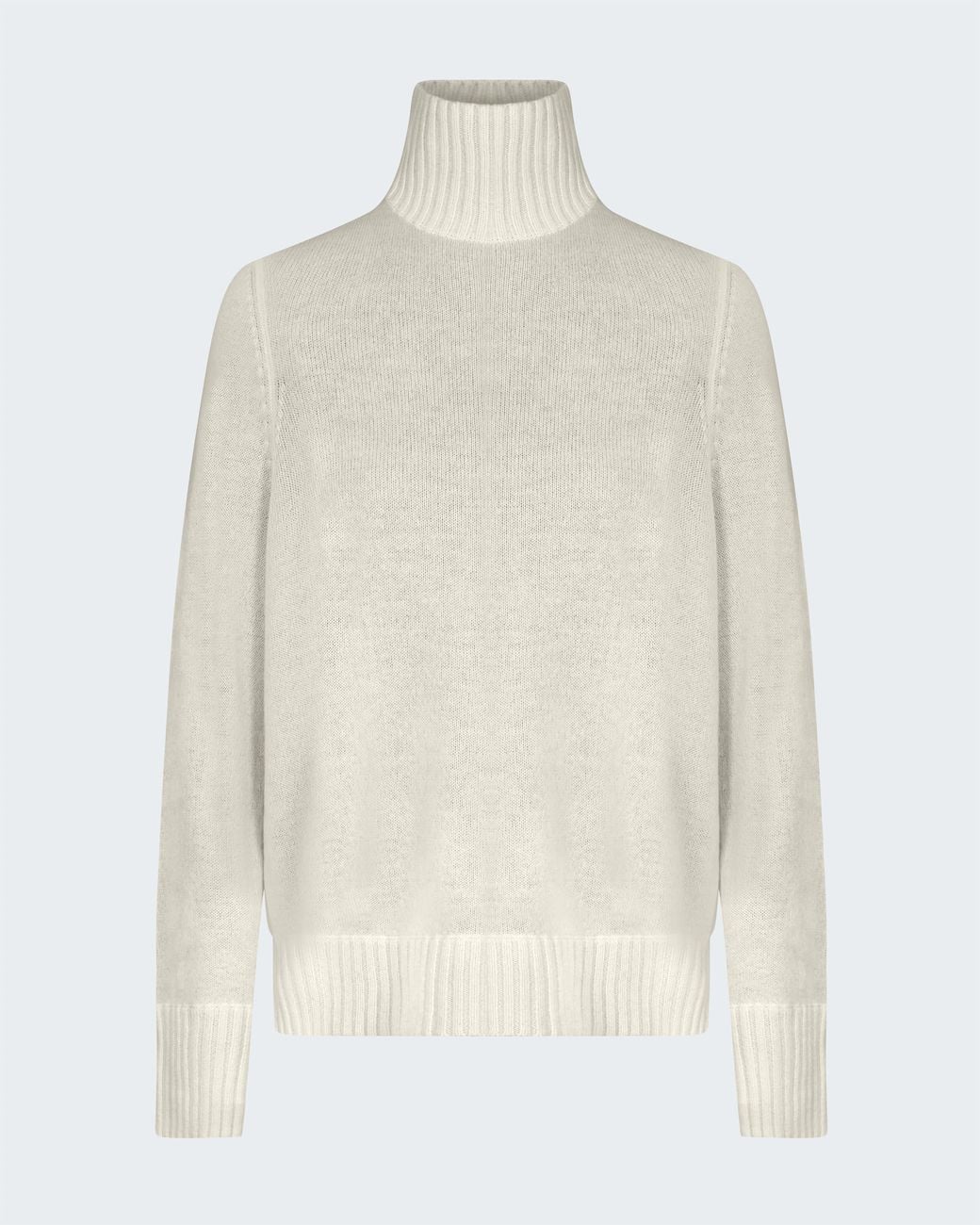 Allude White Mockneck Sweater