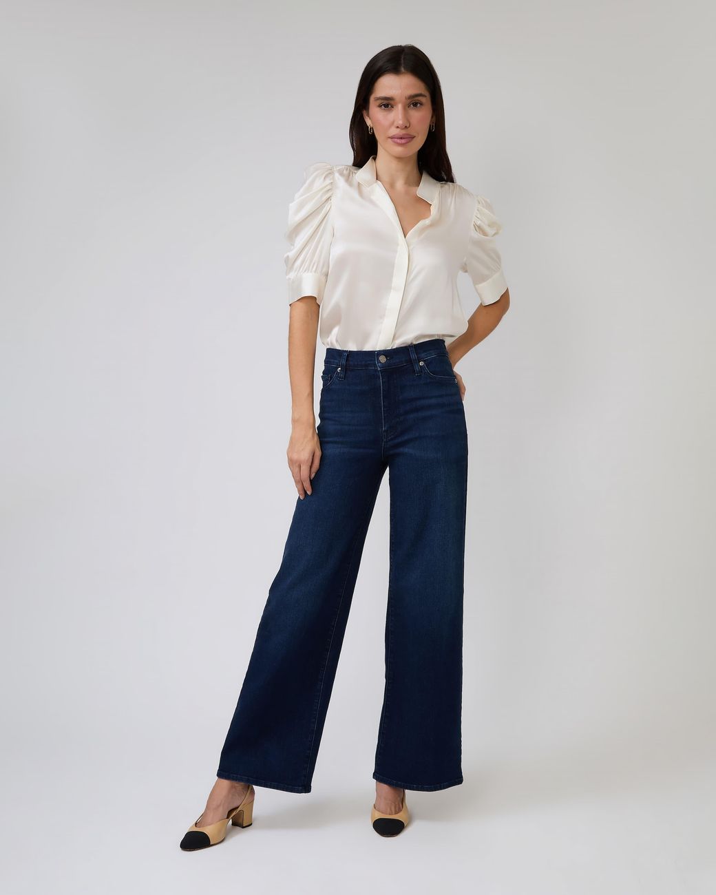 FRAME Blue Le Slim Palazzo