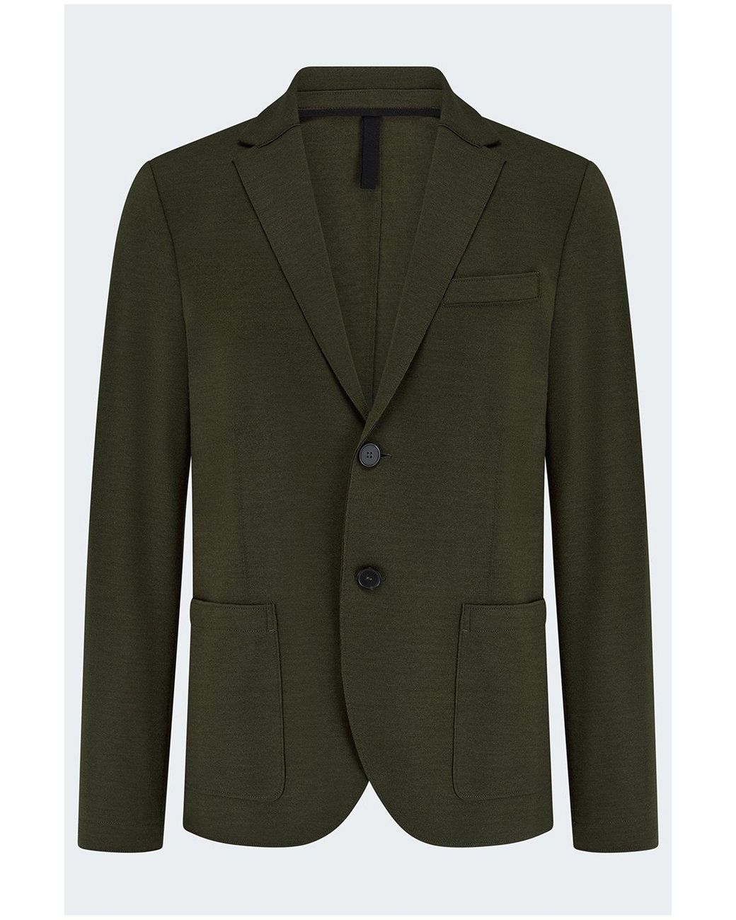 Harris Wharf London Green 2 Button Merino Jacket for men