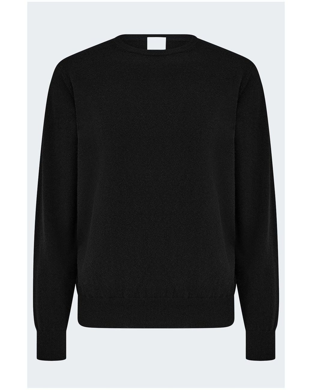 Allude Black Crew Neck Sweater for men