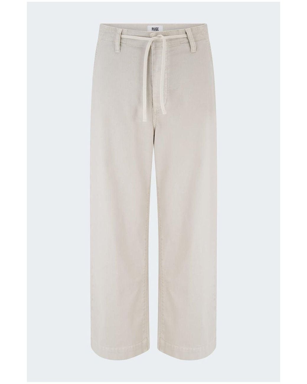 PAIGE White Ari Tie Waist Trouser