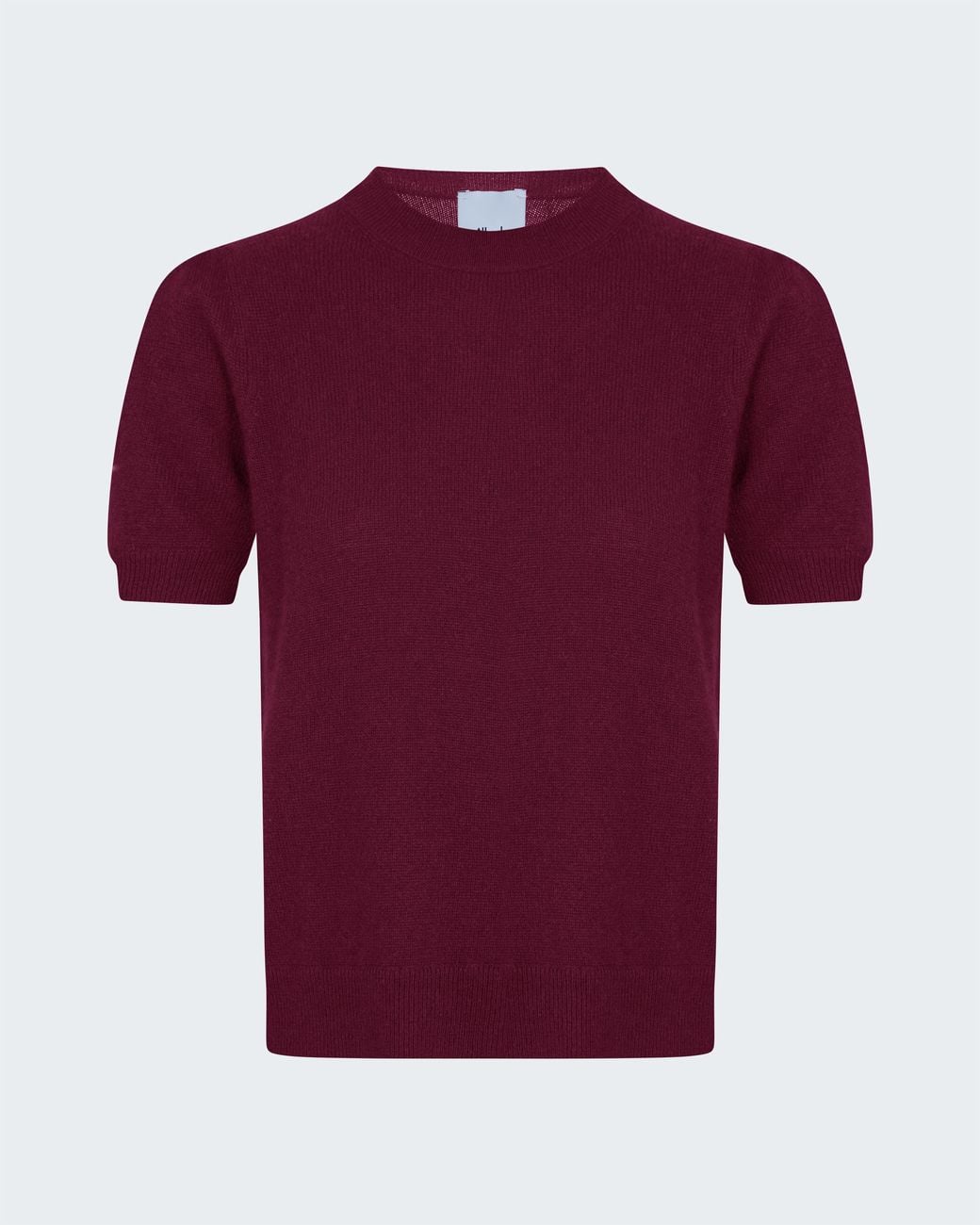 Allude Red Cashmere Short Sleeve Crew