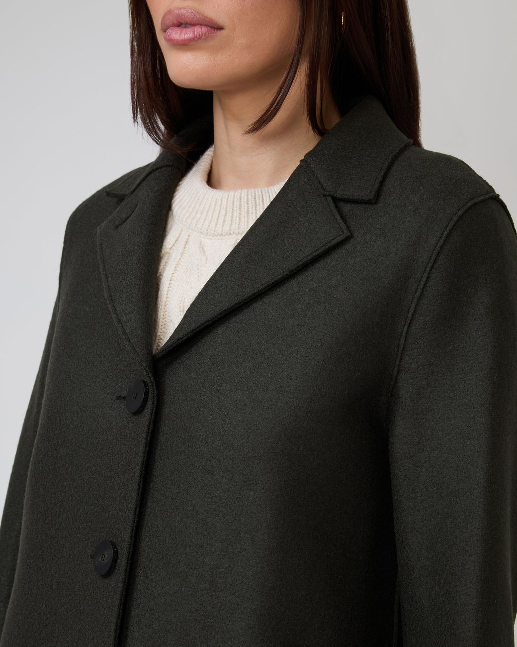 Harris Wharf London Black Boxy Coat