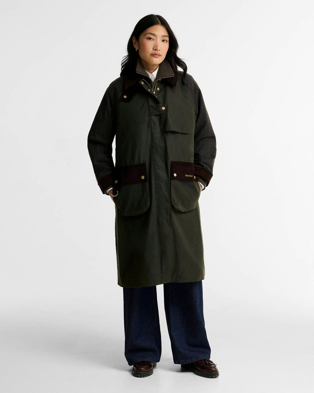 Barbour Black Kirklees Long Wax Jacket