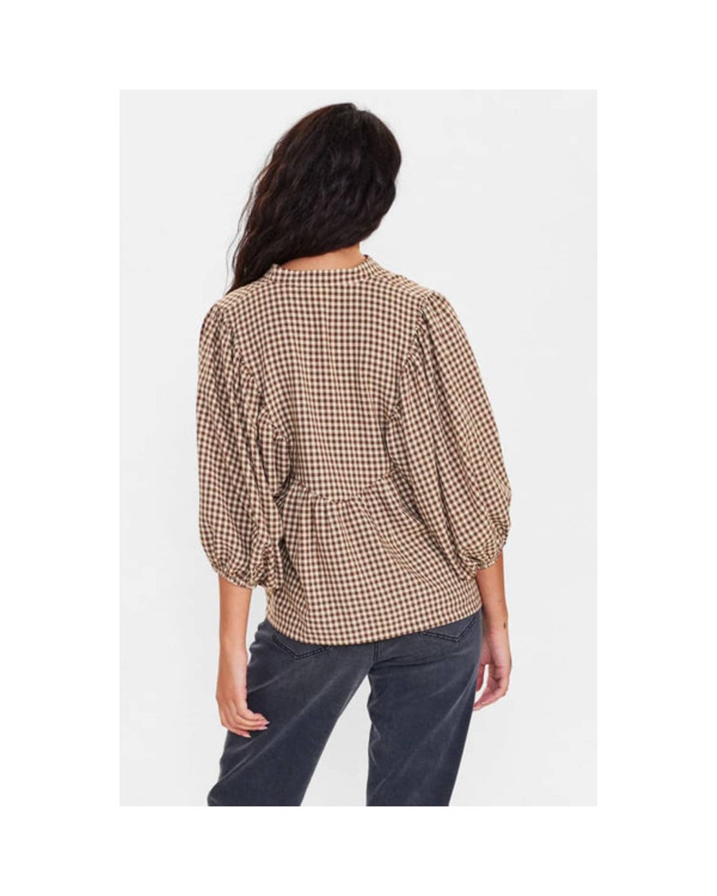 Numph Nuelina Blouse in Brown | Lyst