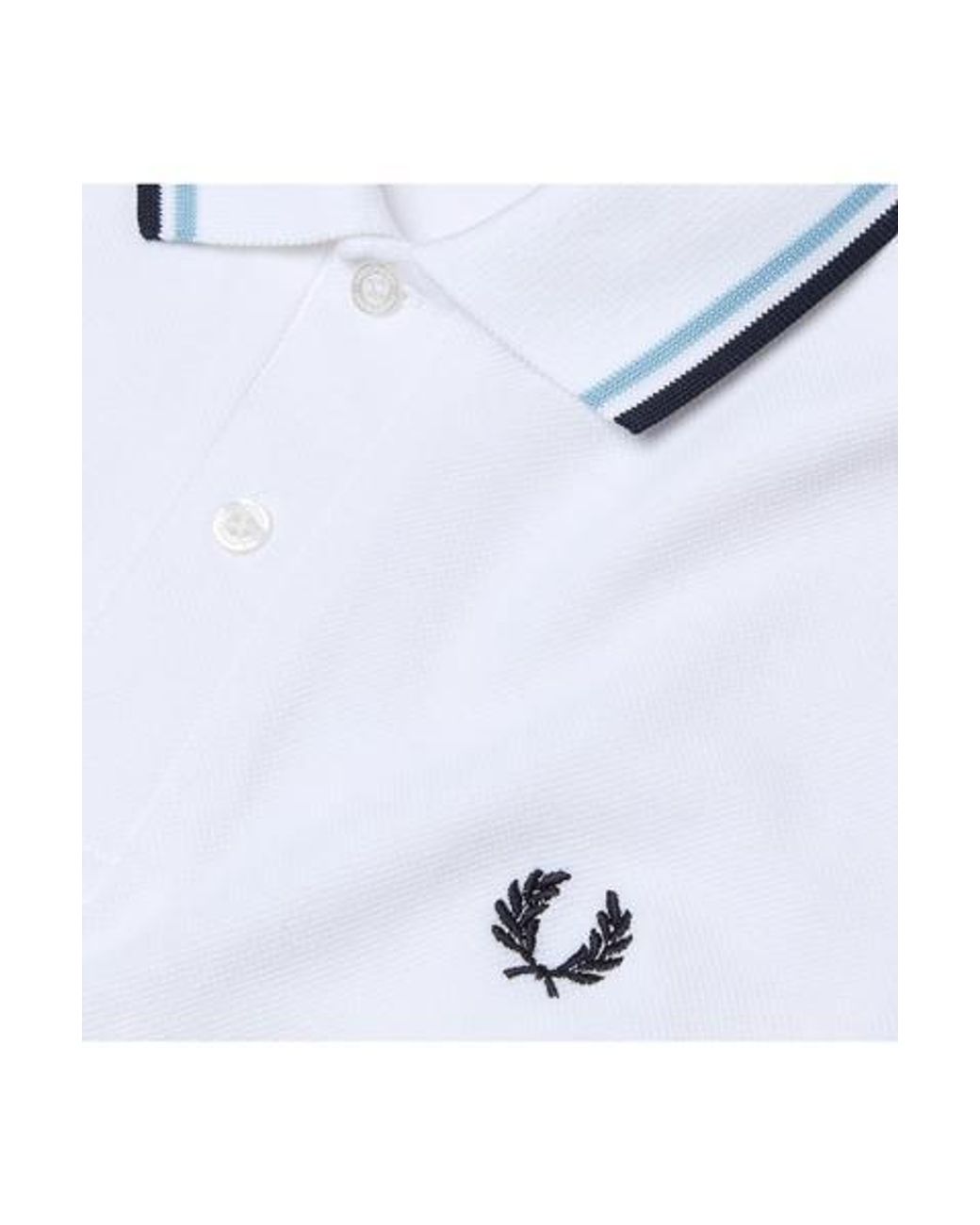 Fred Perry White Ice Navy Fred Perry Twin Tipped M 12 Polo Shirt