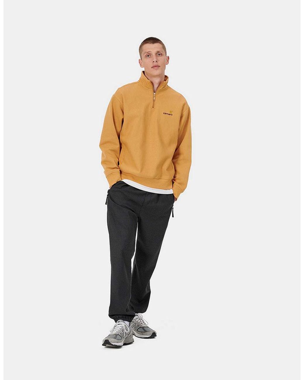 half zip american script sweatshirt