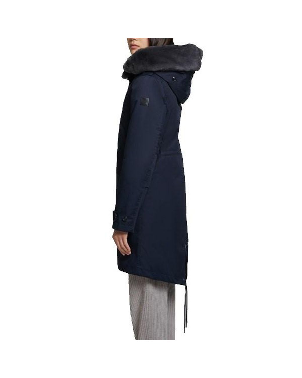 Woolrich Women S Literary Rex Parka Melton Blue Lyst Woolrich Women S Literary Rex Parka Melton Blue Lyst