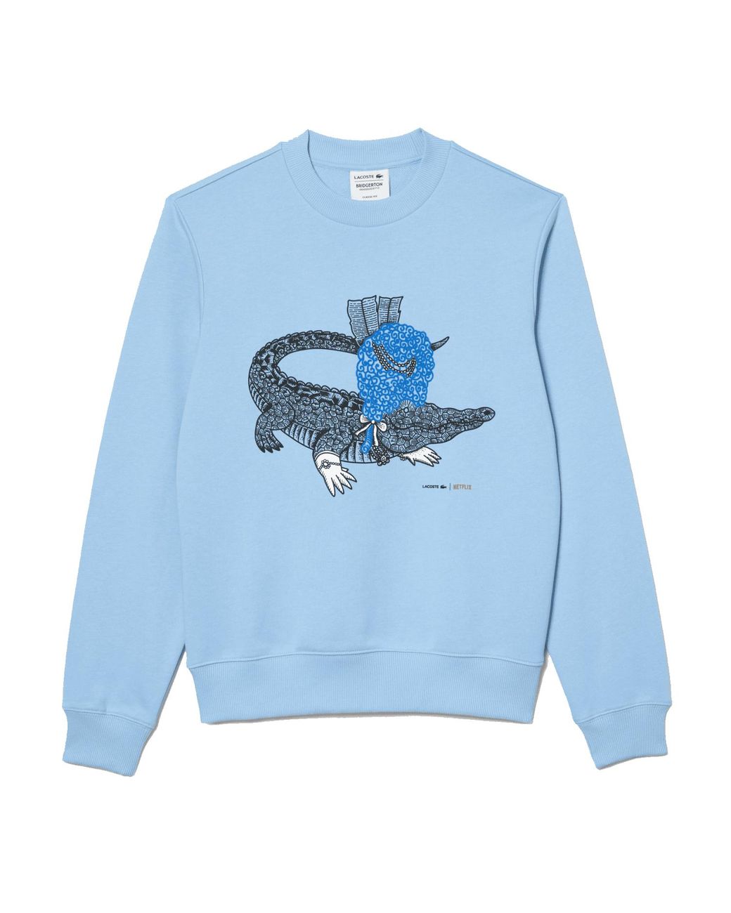 Lacoste X Netflix Organic Cotton Sweatshirt Print Bridgerton Blue for Men |  Lyst UK