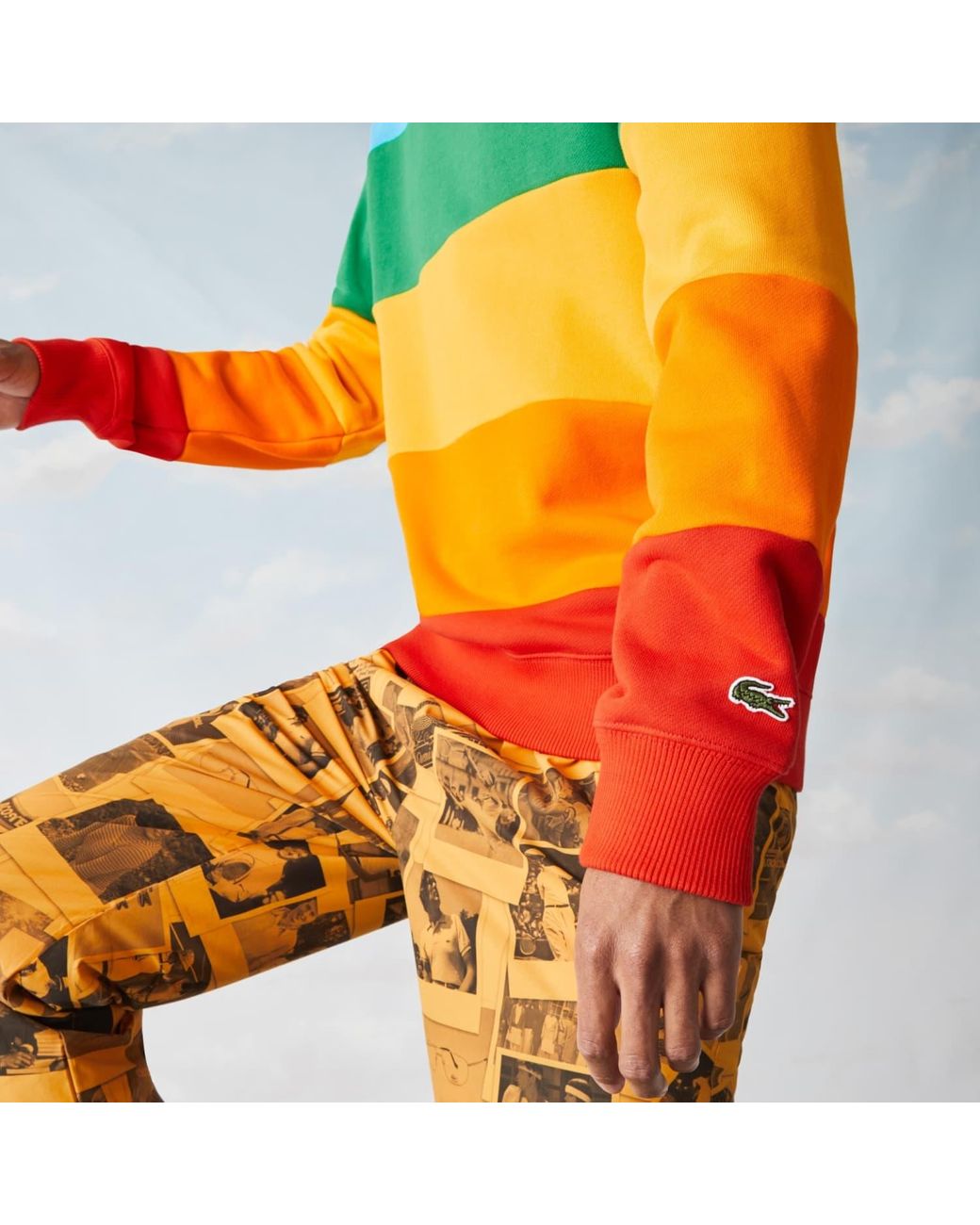 Terminal Mispend Nerve Lacoste Polaroid Colour Striped Fleece Sweatshirt Multicolour for Men | Lyst