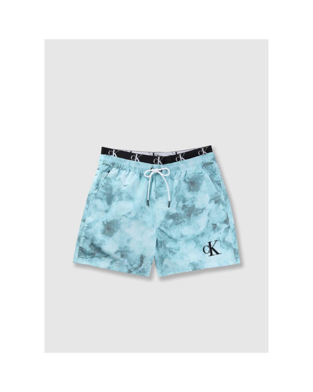 Calvin Klein S Medium Double Wb Swim Shorts in Blue for Men | Lyst
