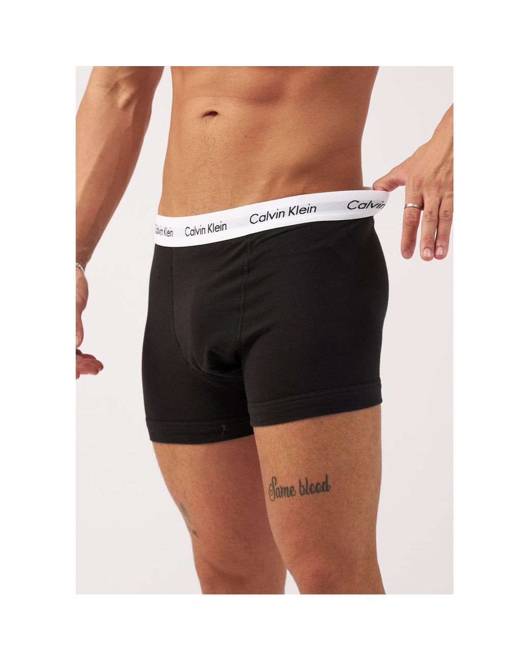 Calvin Klein S Underwear 3 Pack Logo Trunks in Black for Men | Lyst