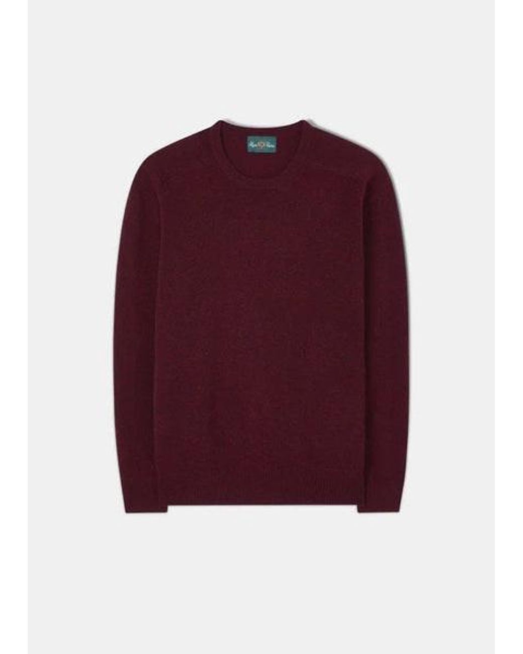Alan Paine Lenzie Crew Neck Jumper Velvet in Red Lyst UK