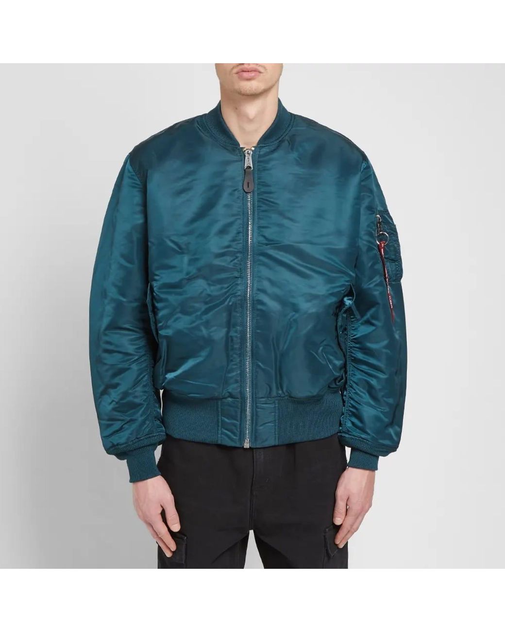Alpha Industries Classic Ma-1 Jacket Navy in Blue for Men | Lyst
