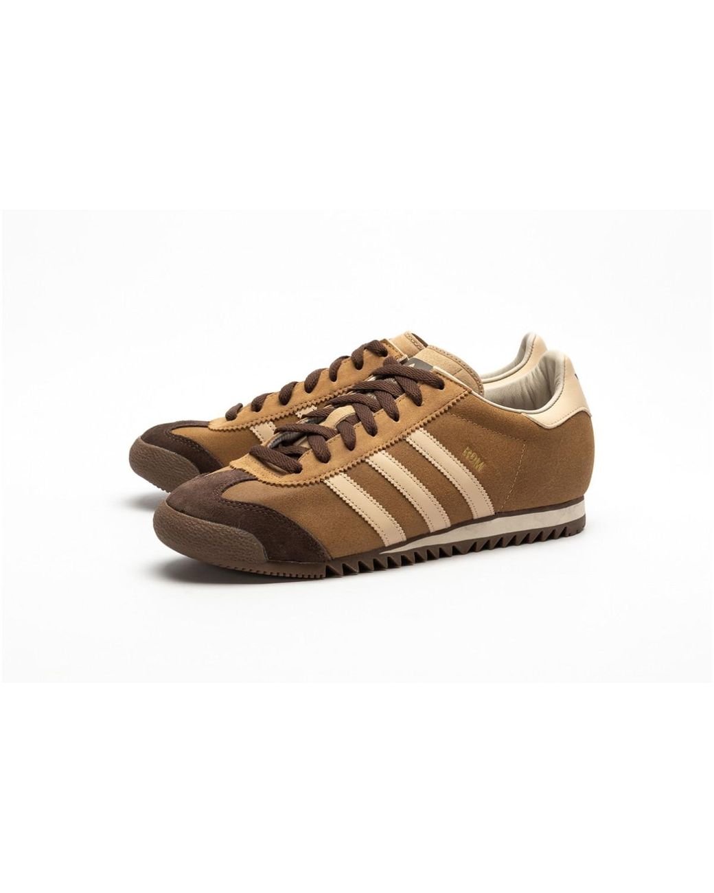 adidas Leather Brown & Stone Rom Trainers for Men | Lyst