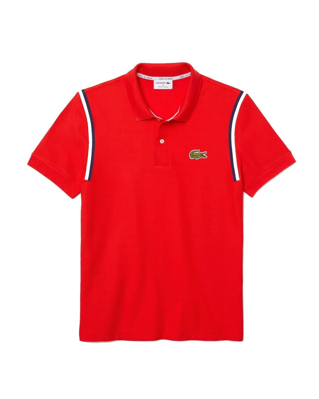 Lacoste "made In France" Regular Fit Organic Cotton Polo Shirt Red for Men  | Lyst