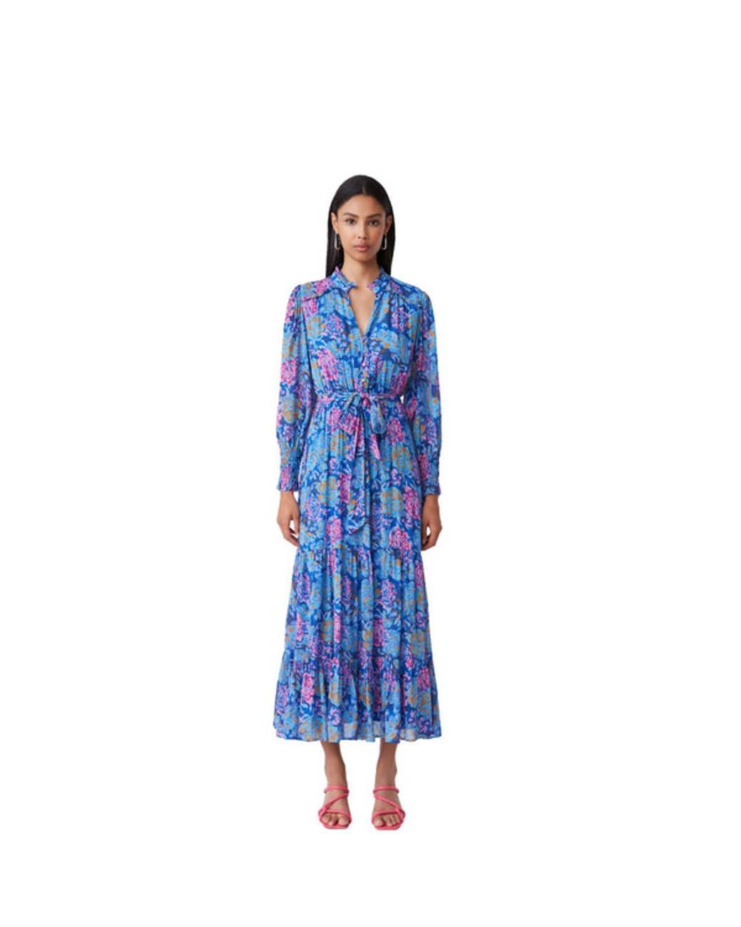 Suncoo Cendra Printed Dress in Blue | Lyst
