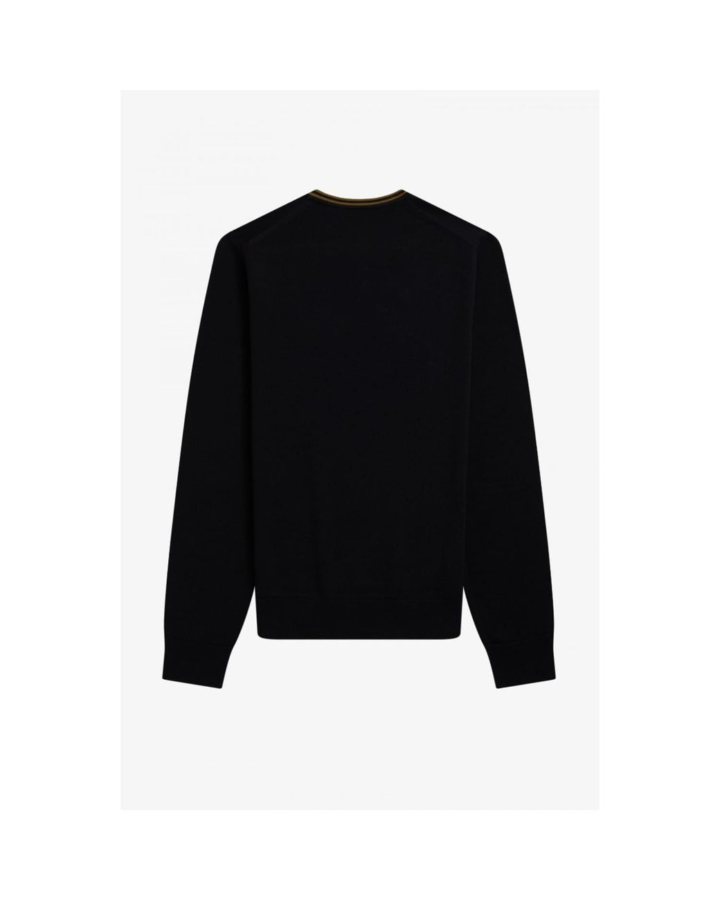 Fred Perry Classic Crew Neck Jumper Black / Shaded Stone for Men | Lyst