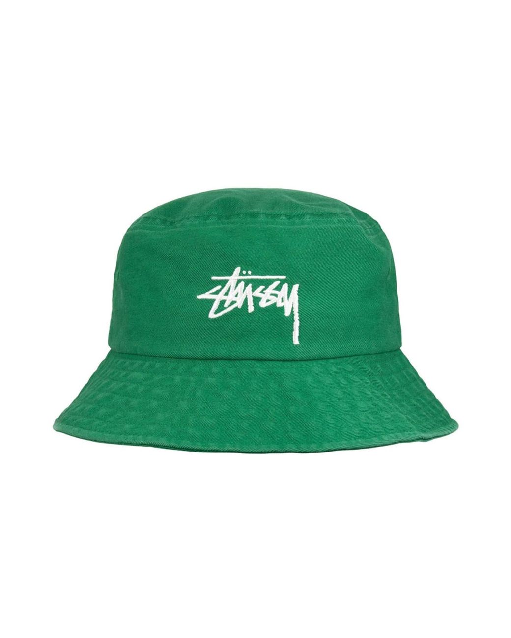Stussy Big Stock Bucket Hat Dark Green for Men Lyst