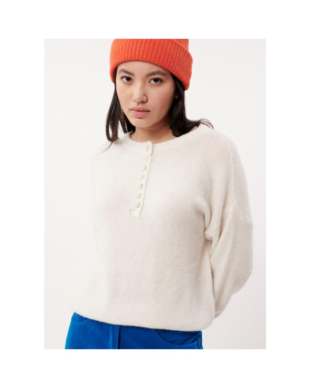FRNCH Kymberly Sweater in White | Lyst UK