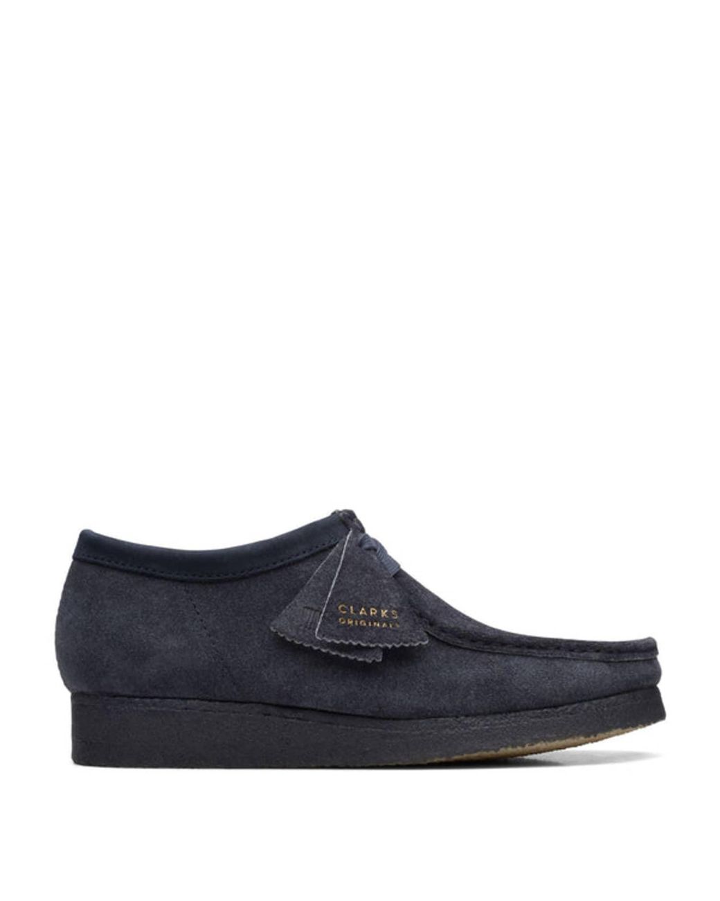 Clarks Wallabee Shoes Ink Hairy Suede in Blue for Men | Lyst