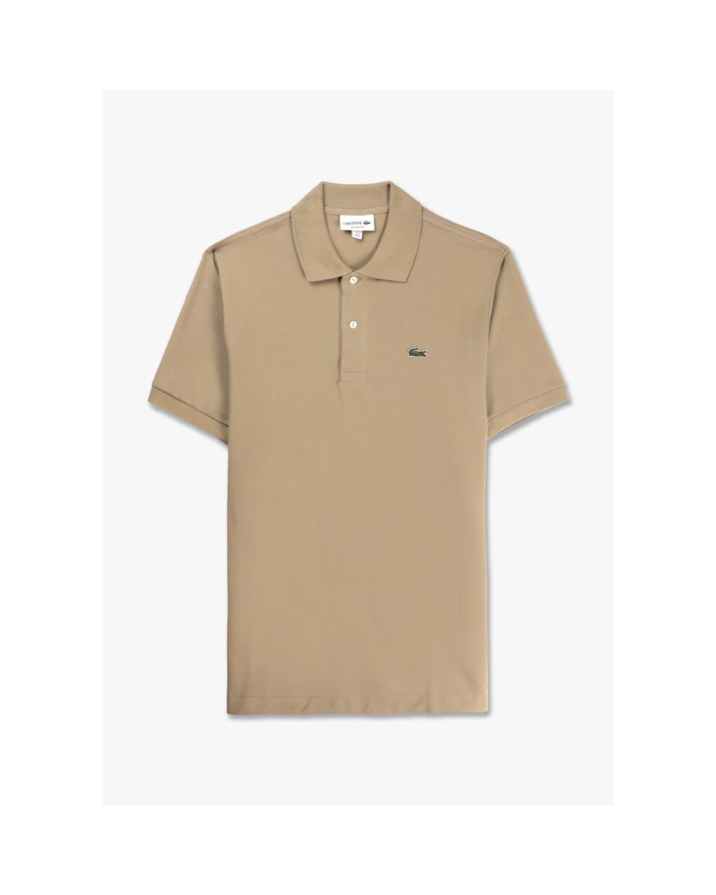 Lacoste S Classic Pique Polo Shirt in Natural for Men Lyst UK