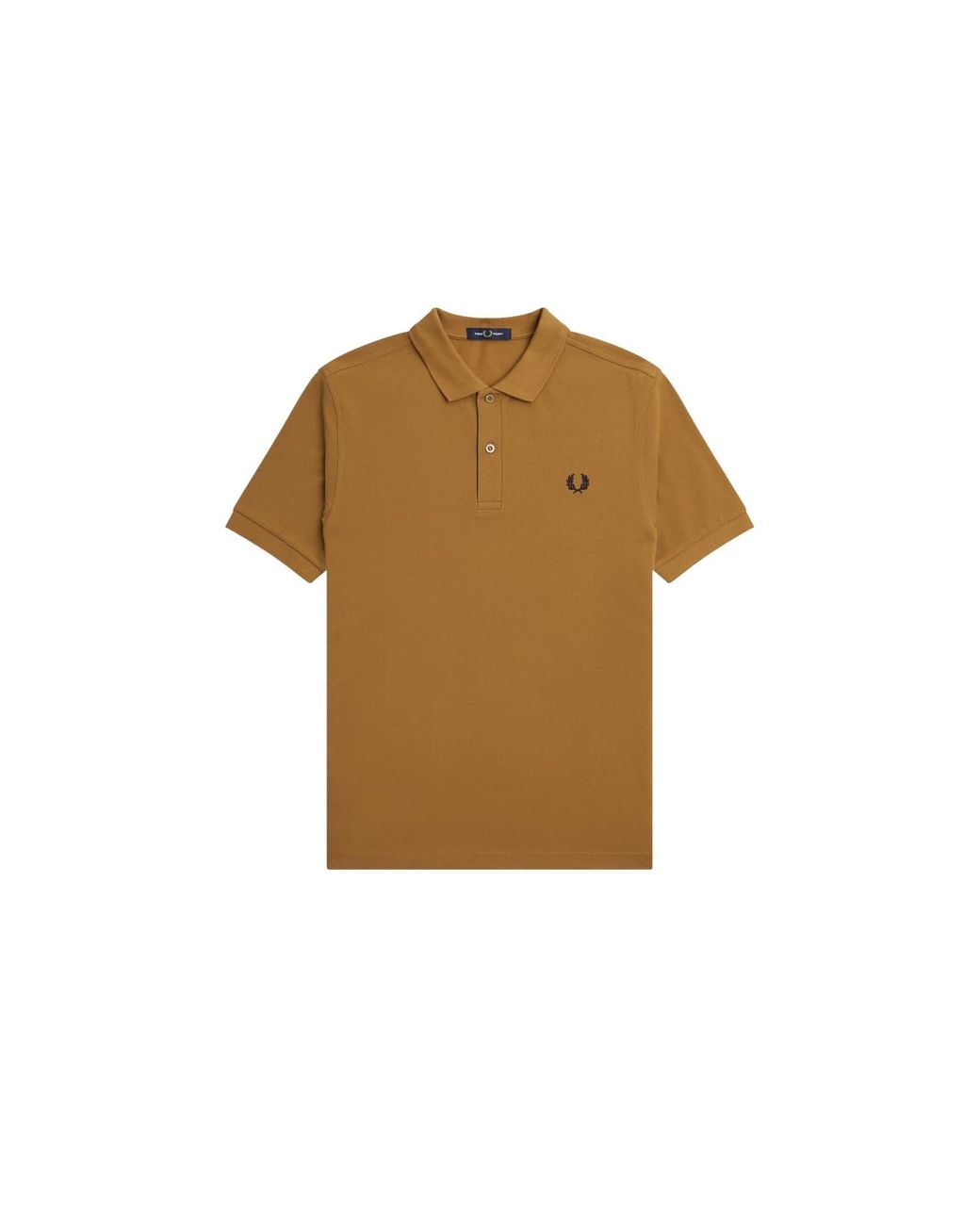 Fred Perry Slim Fit Plain Polo Dark Caramel / Navy in Brown for Men | Lyst