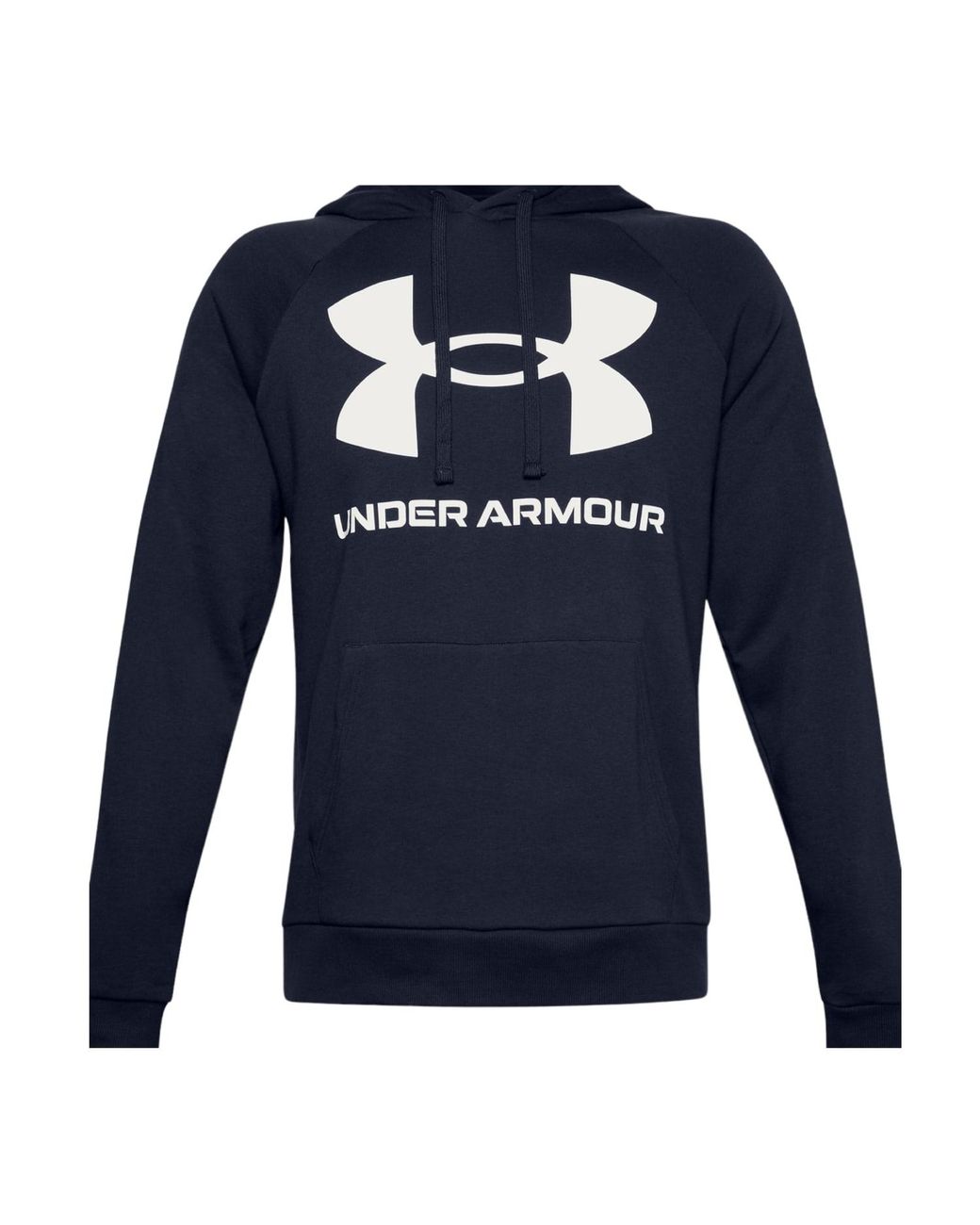 Under Armour Maglia Rival Fleece Big Logo Hoodie Uomo Midnight Navy/onyx  White in Blue for Men | Lyst