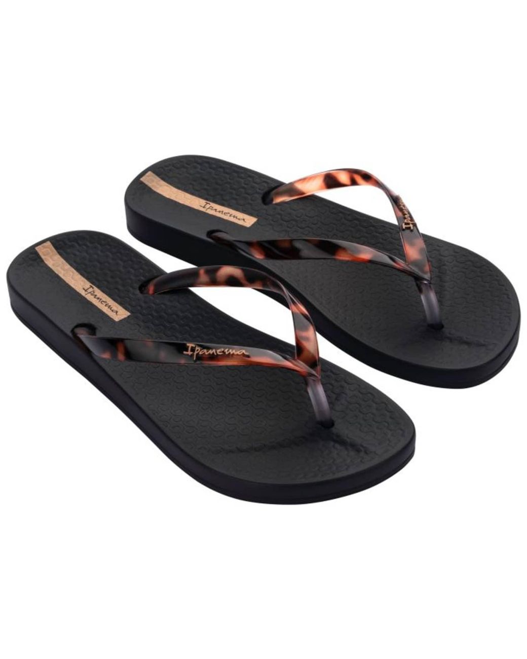 Amazon.com | Ipanema Womens Connect Tortoise Shell Flip Flops Sandals Black  5 | Flip-Flops