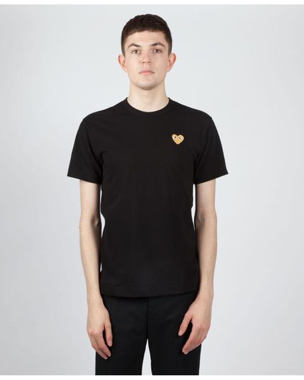 T-shirt PLAY noir avec coeur doré COMME DES GARÇONS PLAY pour homme en  coloris Noir | Lyst