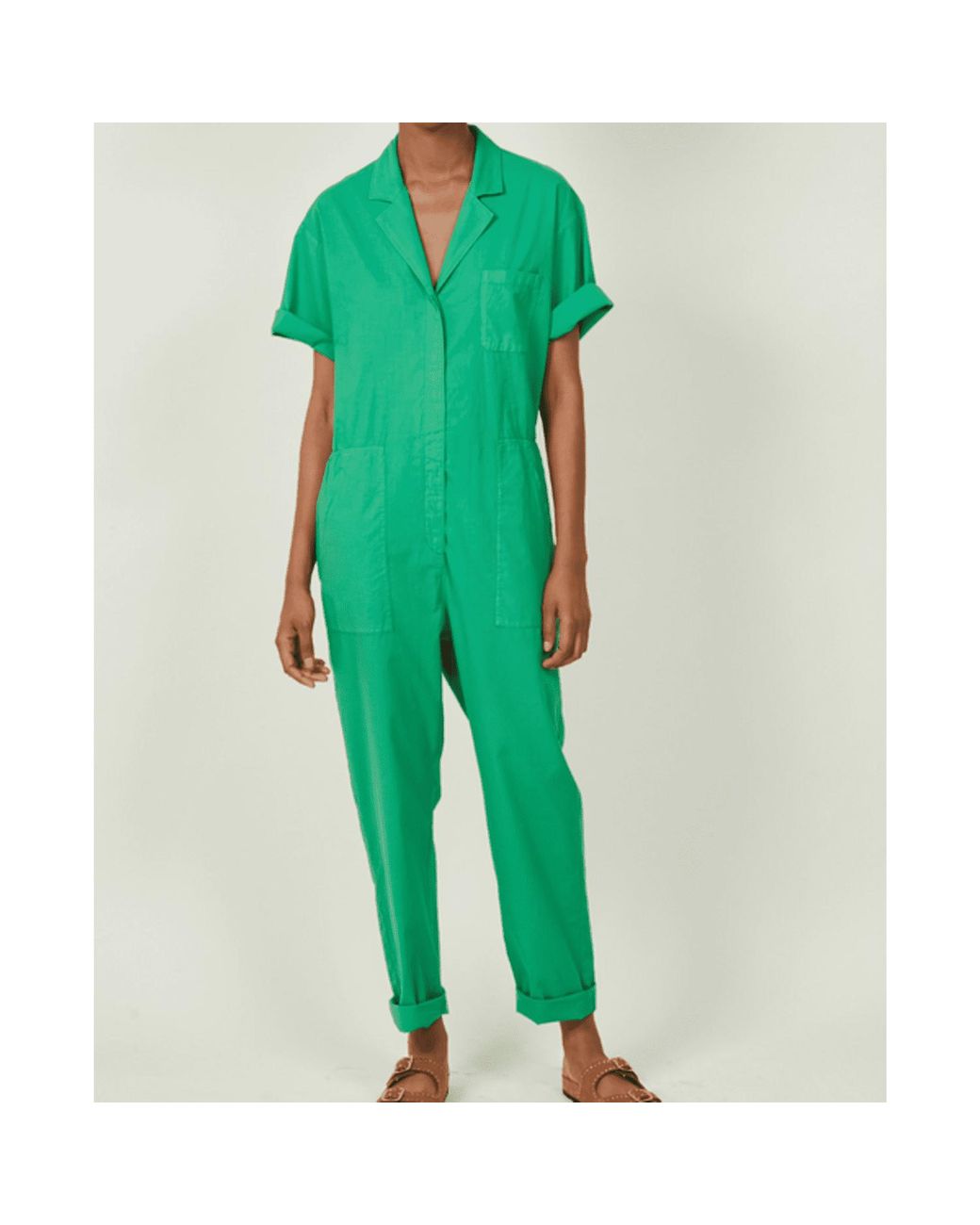 Hartford Peps Grass Woven Jumpsuit in Green | Lyst
