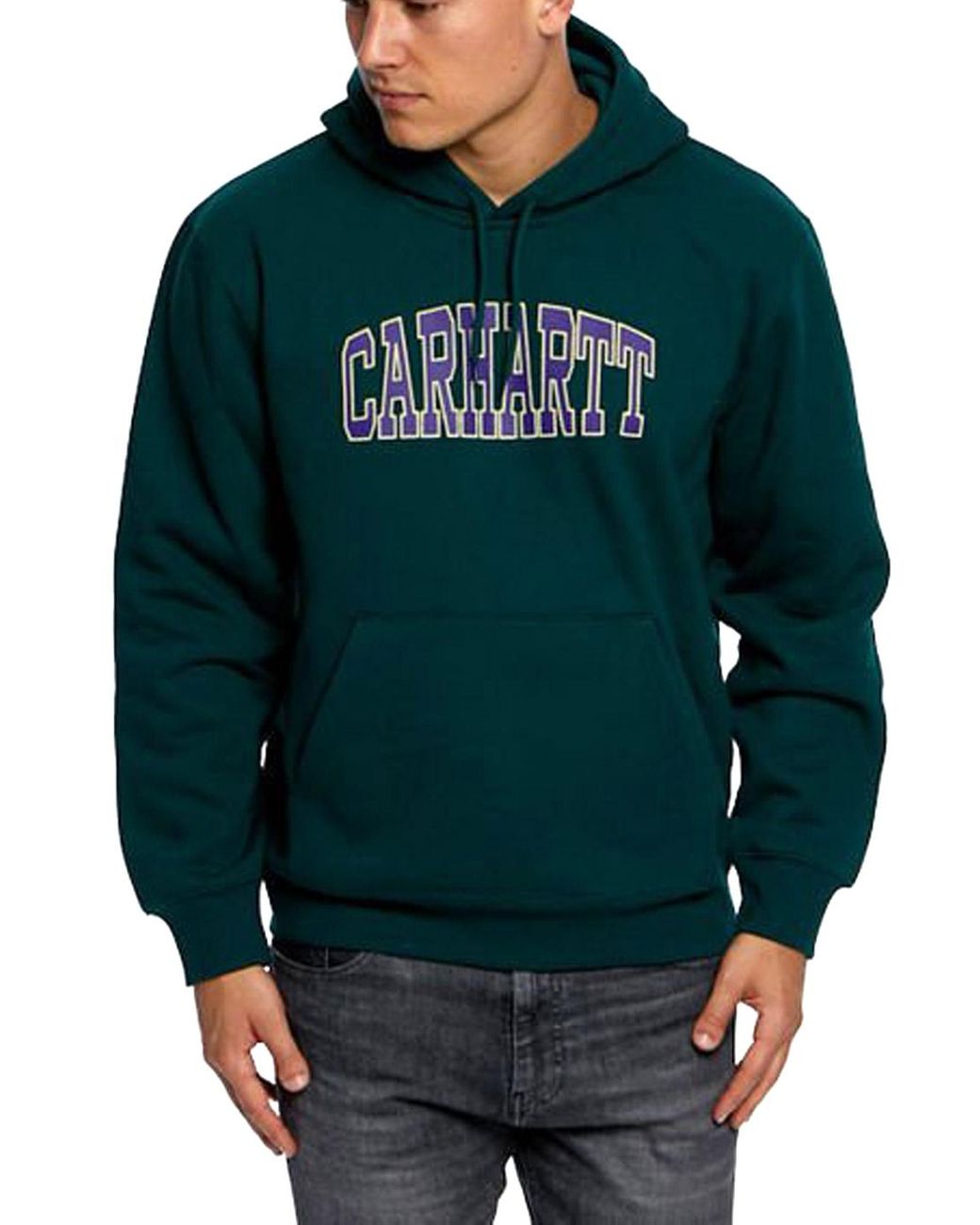Carhartt Cotton Hooded Sweatshirt Theory Sweat Green for Men | Lyst