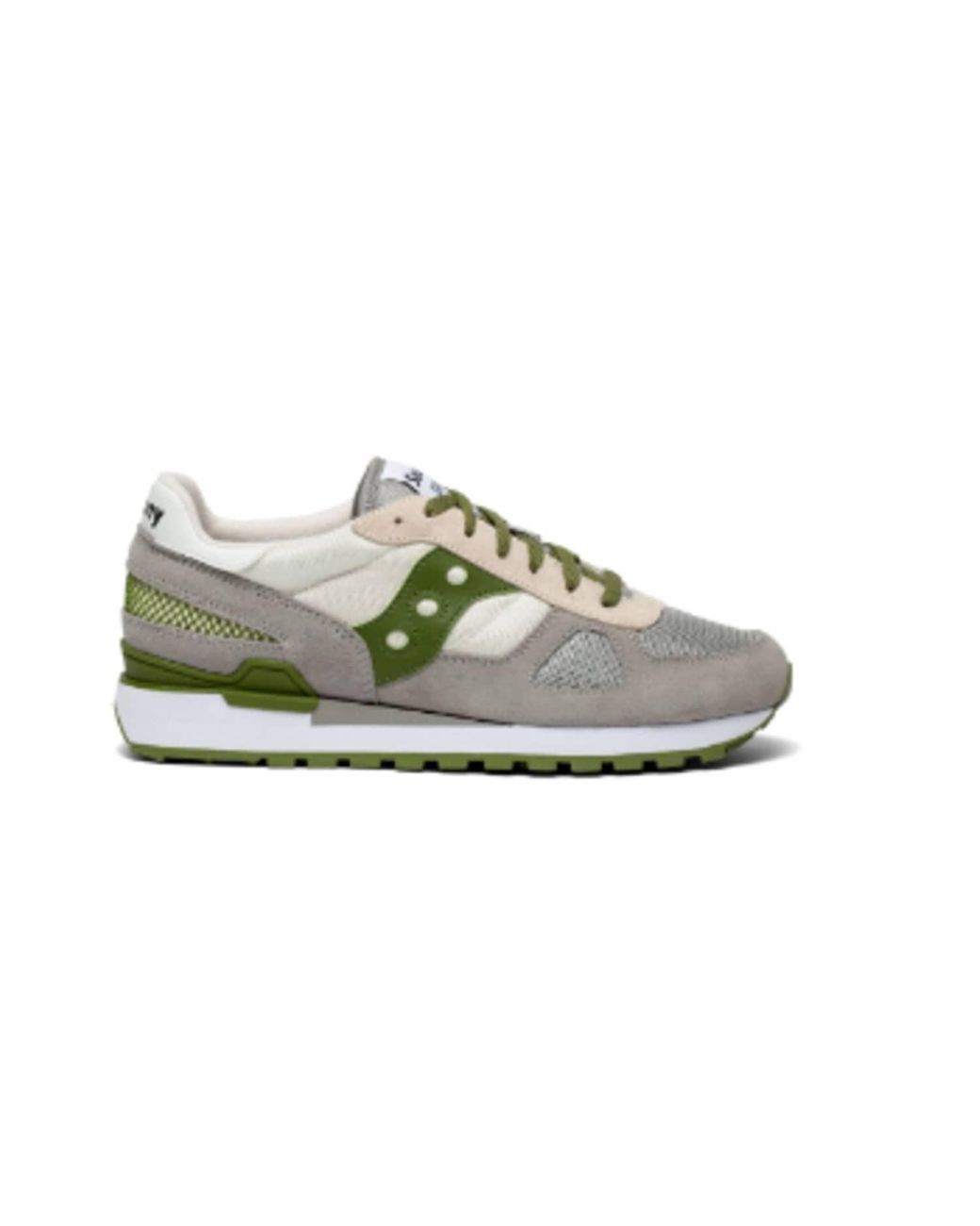 Saucony Light Grey And Green Original Shadow Shoes for Men | Lyst