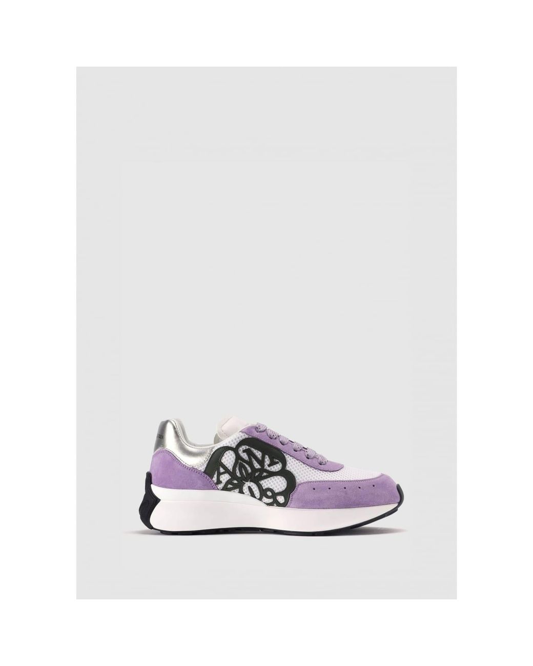 Alexander McQueen Sprint Purple Trainers in White Lyst