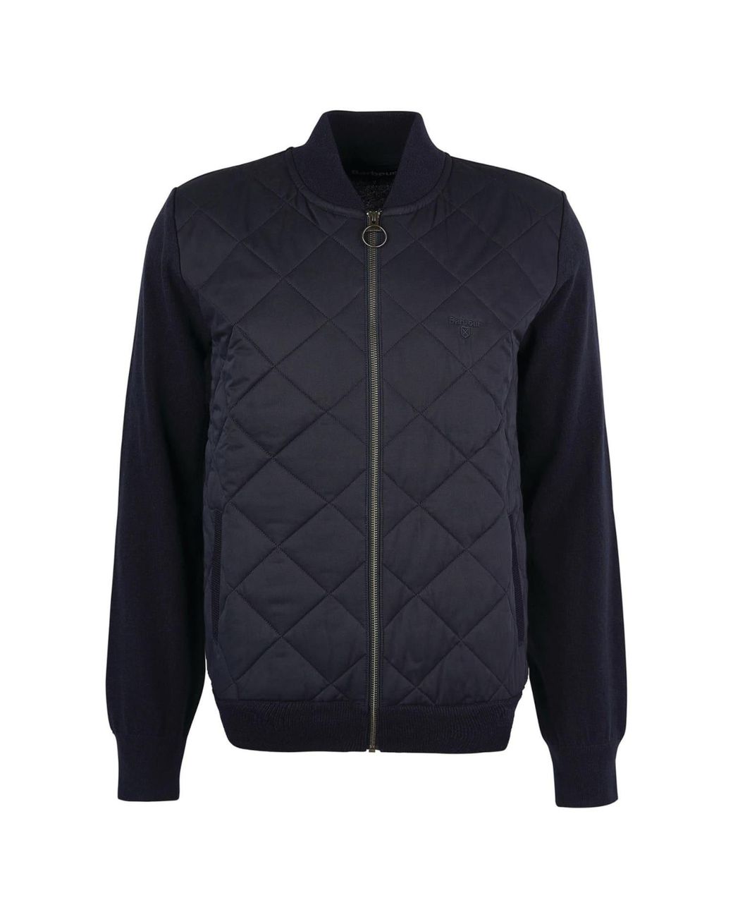 Barbour Essential Quilted Zip-thru Jacket in Blue for Men | Lyst