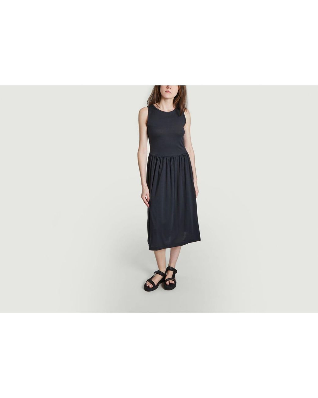 Josepha Col Vol Midi Robe Midi Sessun en coloris Bleu Lyst