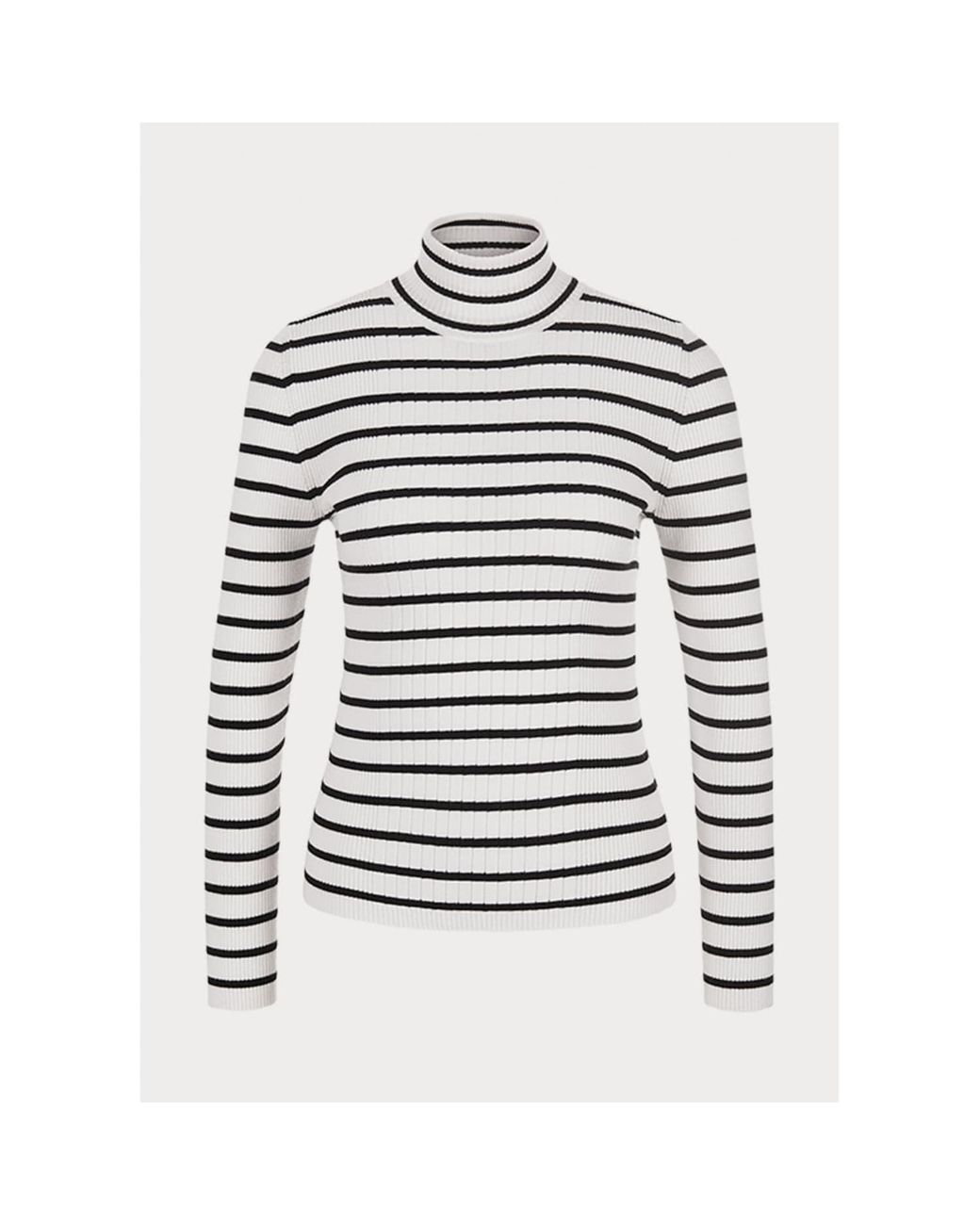 Riani High Neck Striped Chunky Jumper Col 143 White Multi Size
