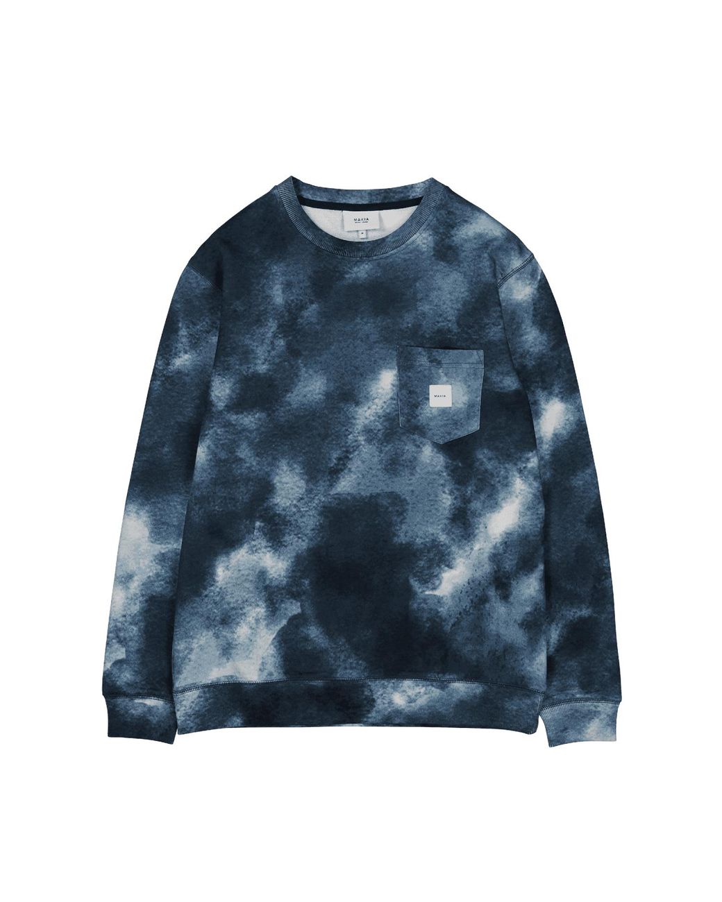 Makia Thunder Print Pocket Sweatshirt in Blue for Men | Lyst