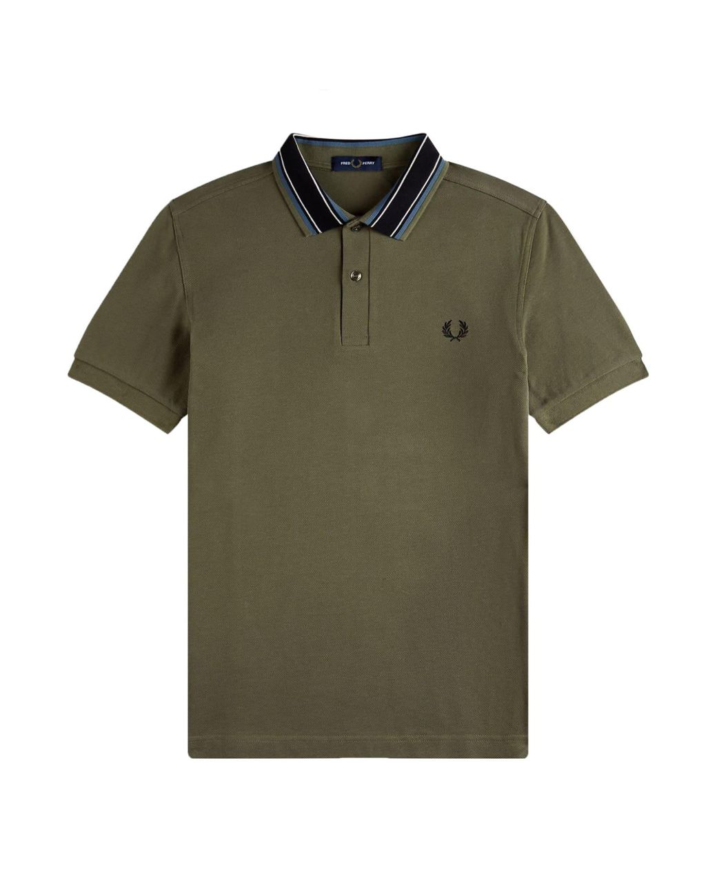 Fred Perry Medal Stripe Polo Shirt in Green for Men | Lyst