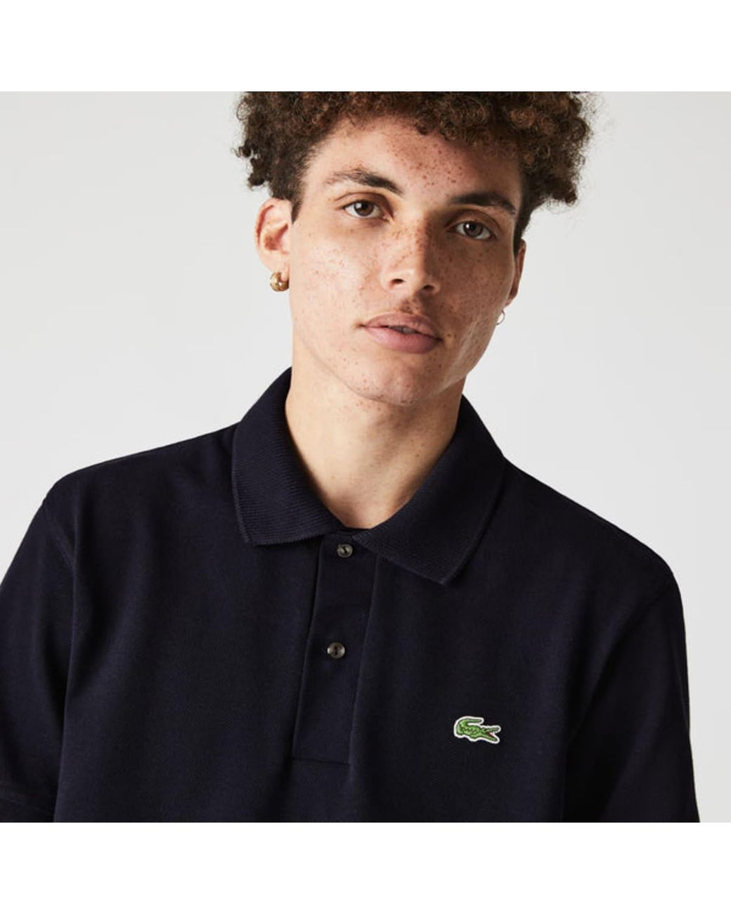 Lacoste Men's Long Sleeve Classic Slim FIT Pique Polo, Navy Blue, Small at   Men's Clothing store