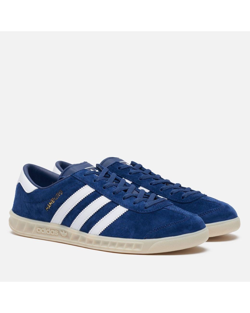 adidas Suede Hamburg Lace-up Sneakers in Blue for Men - Save 67% - Lyst
