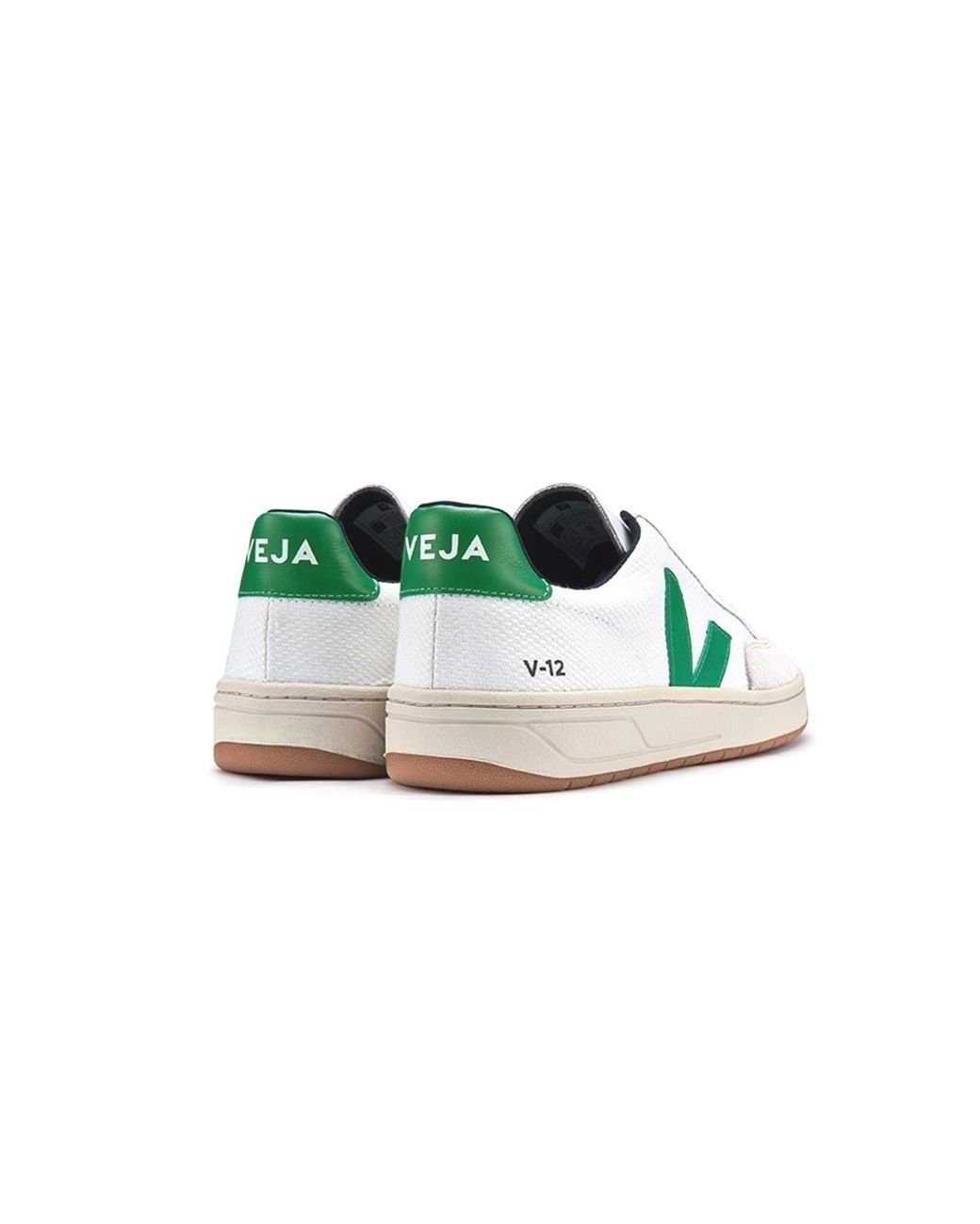 Veja White Emeraude V-12 B-mesh Waterproof Sneakers in Green for Men | Lyst