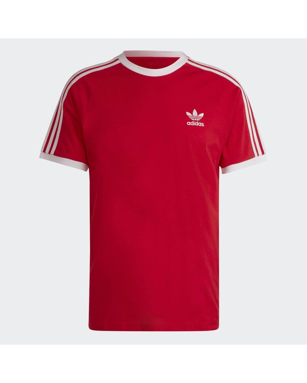 adidas Classics Addolor T -shirt 3 Bands in Red for Men | Lyst