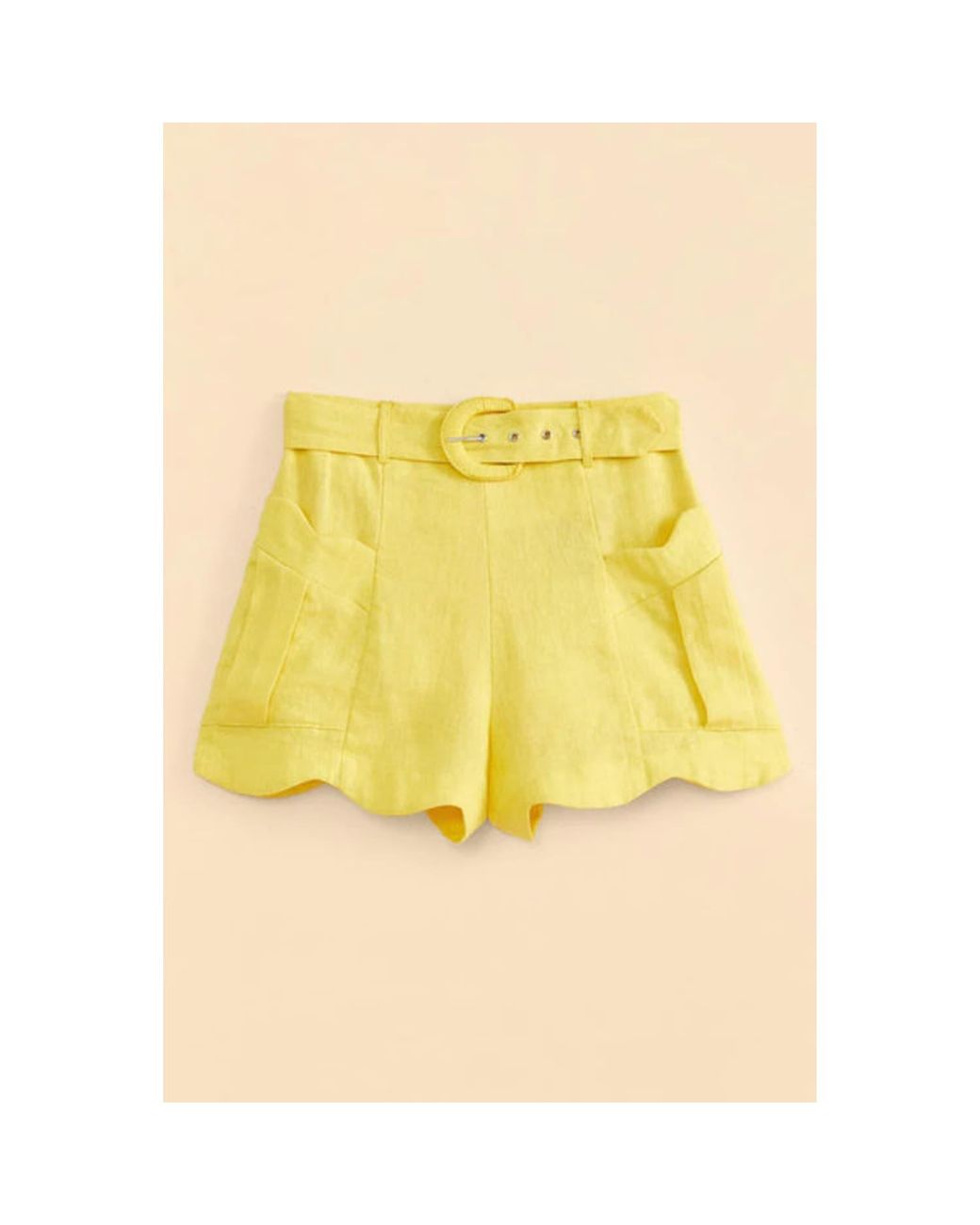 FARM Rio Bright Yellow Linen Shorts | Lyst