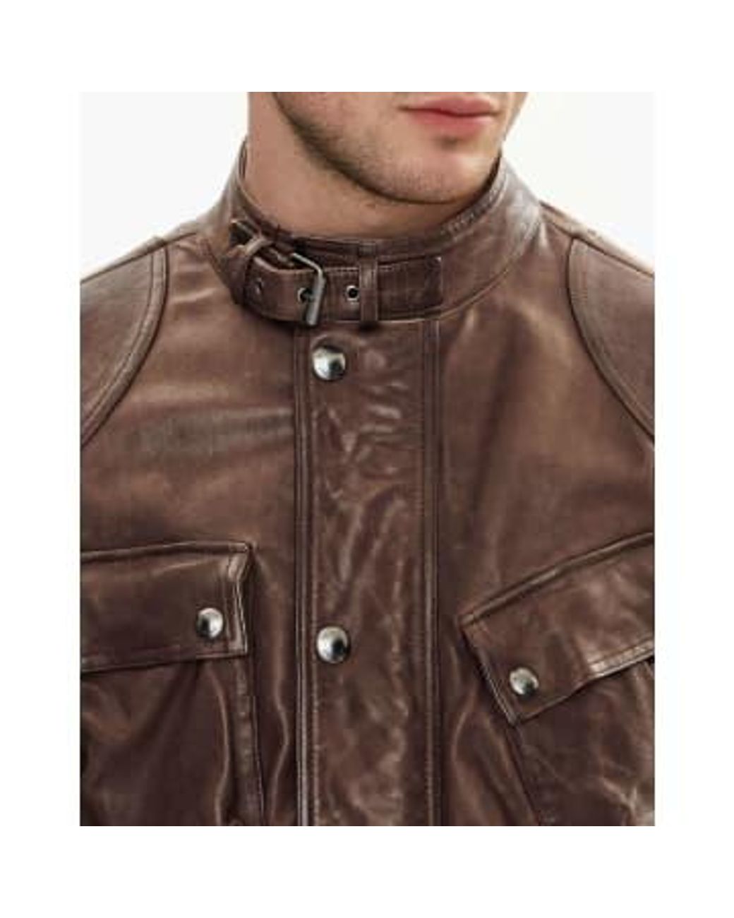 Belstaff Speedmaster Jacket Matte Burnished Leather 54 in Brown for Men Lyst UK
