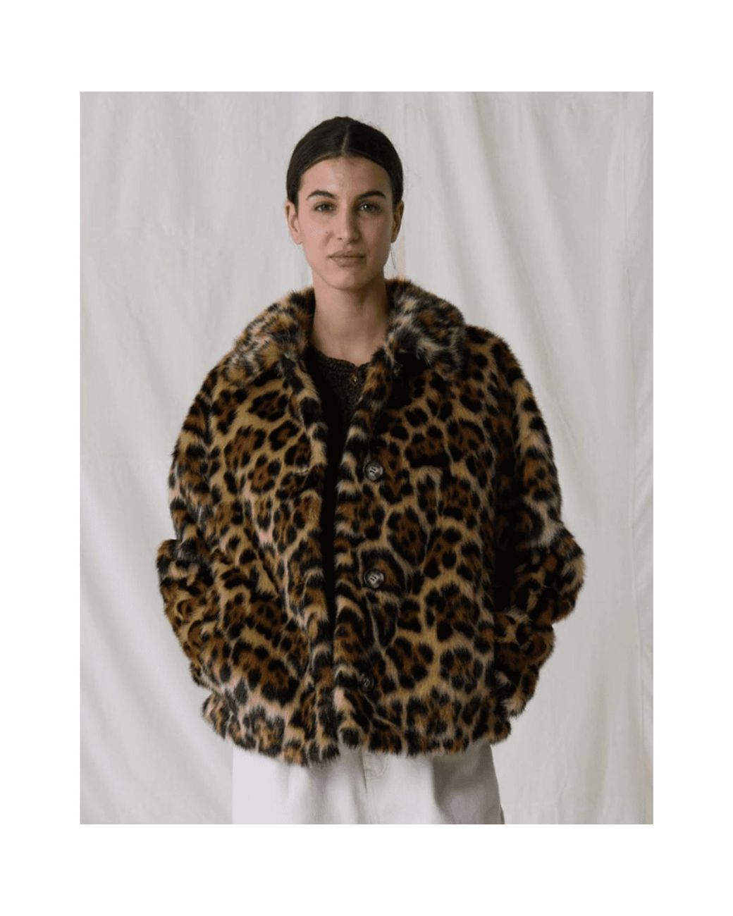 Leopard clearance teddy jacket