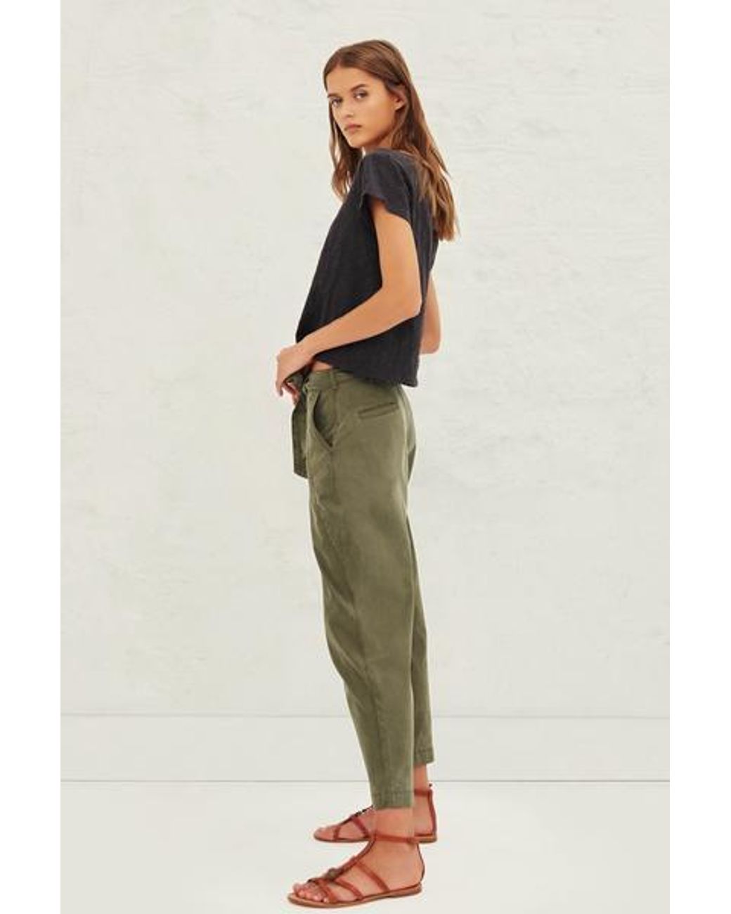 Pantalon kaki Parker Ba&sh en coloris Vert | Lyst