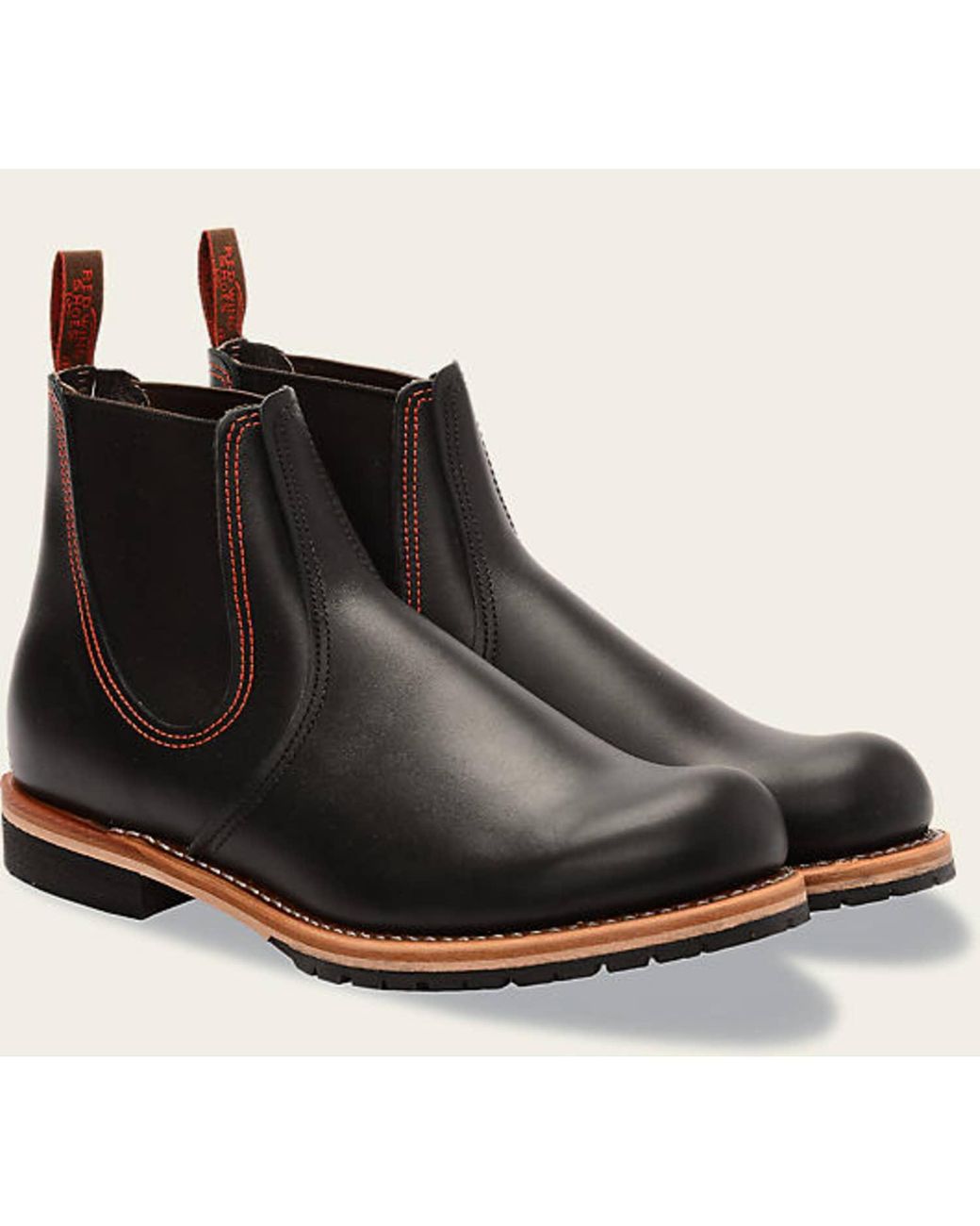 Red Wing 2918 Chelsea Rancher Black Boots Men | Lyst