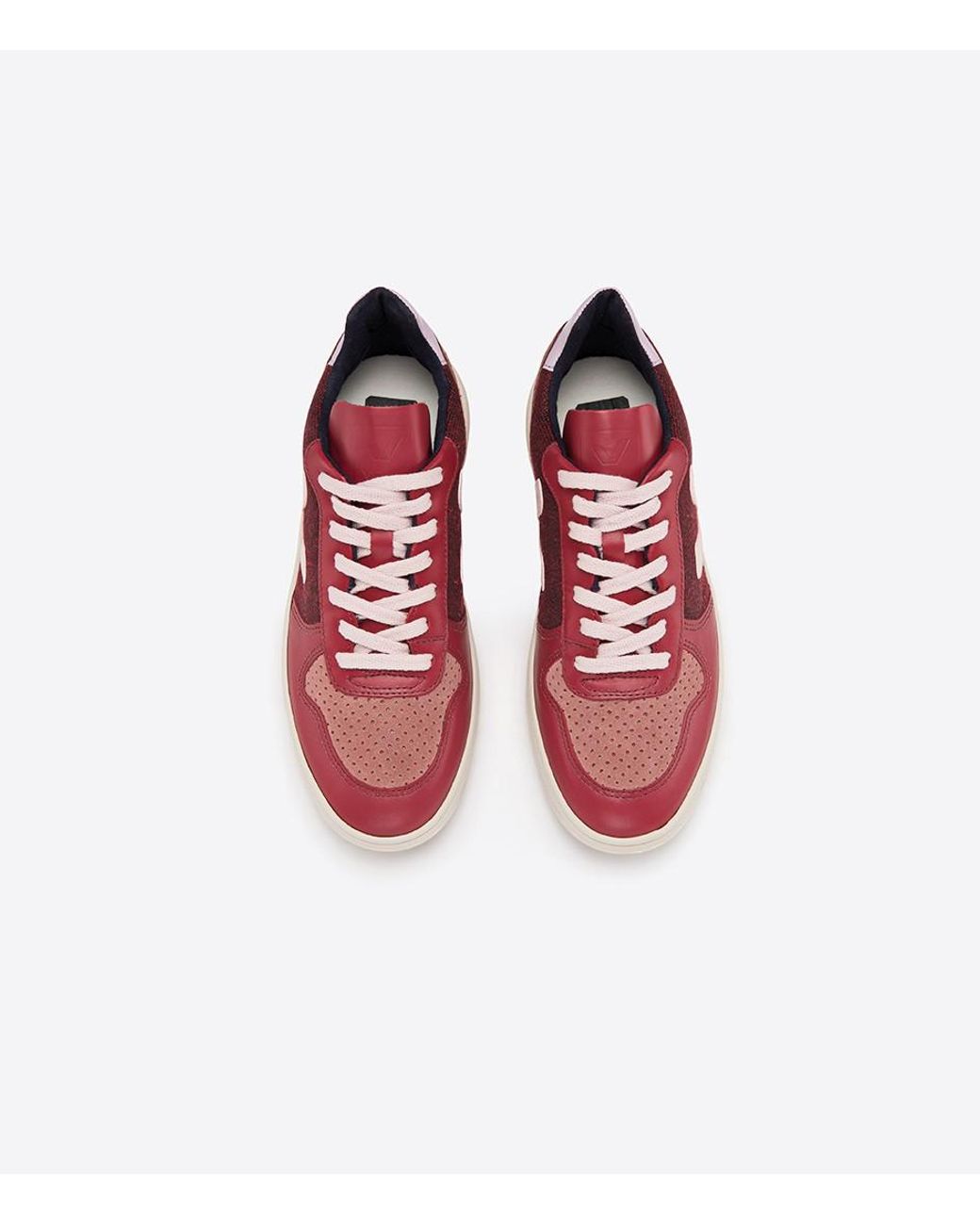 Veja Burgundy Leather V10 Pixel Multico Lila Sneakers in Red for Men | Lyst